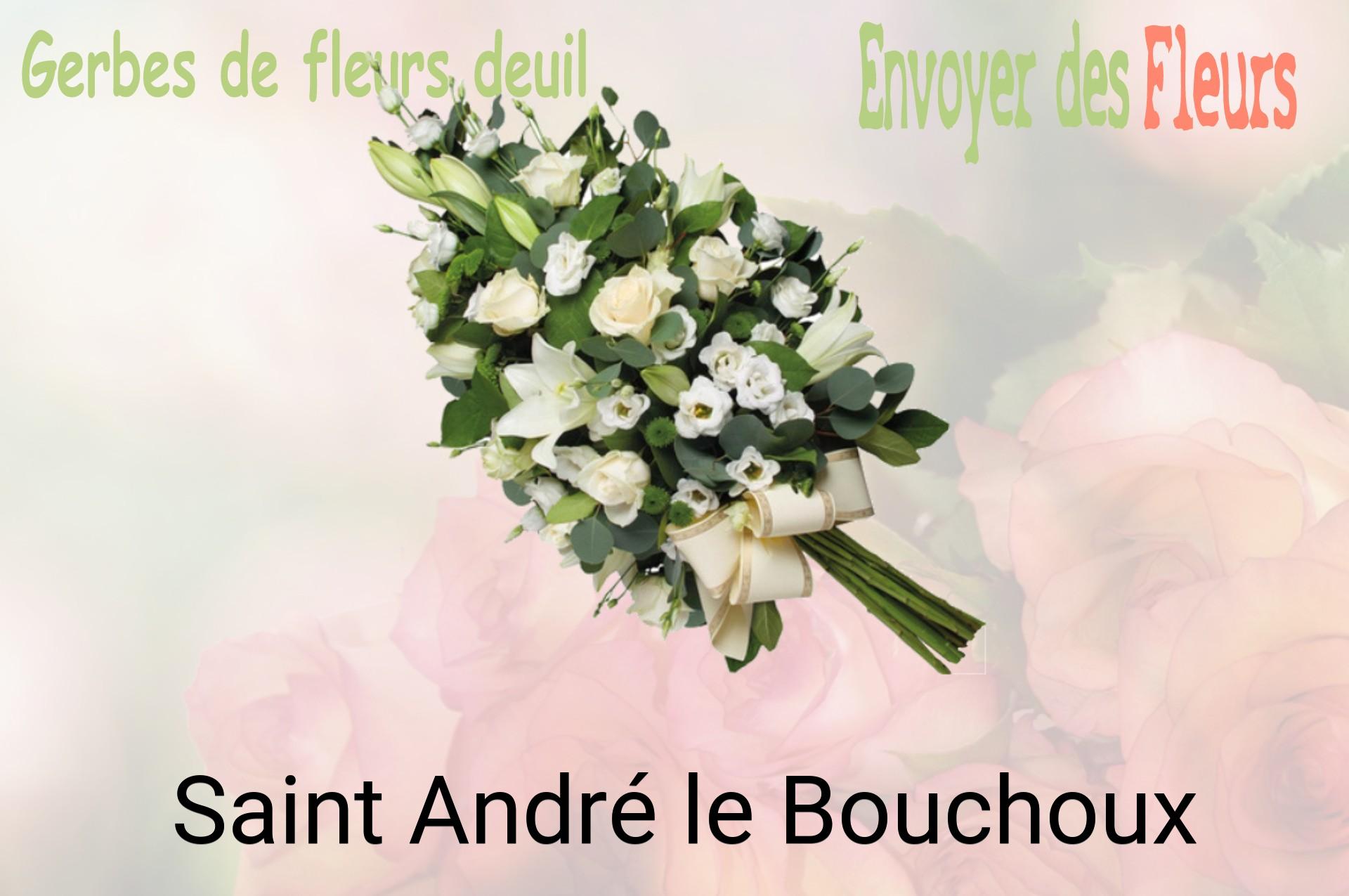 Gerbe de fleurs de deuil livrée à Saint-André-le-Bouchoux